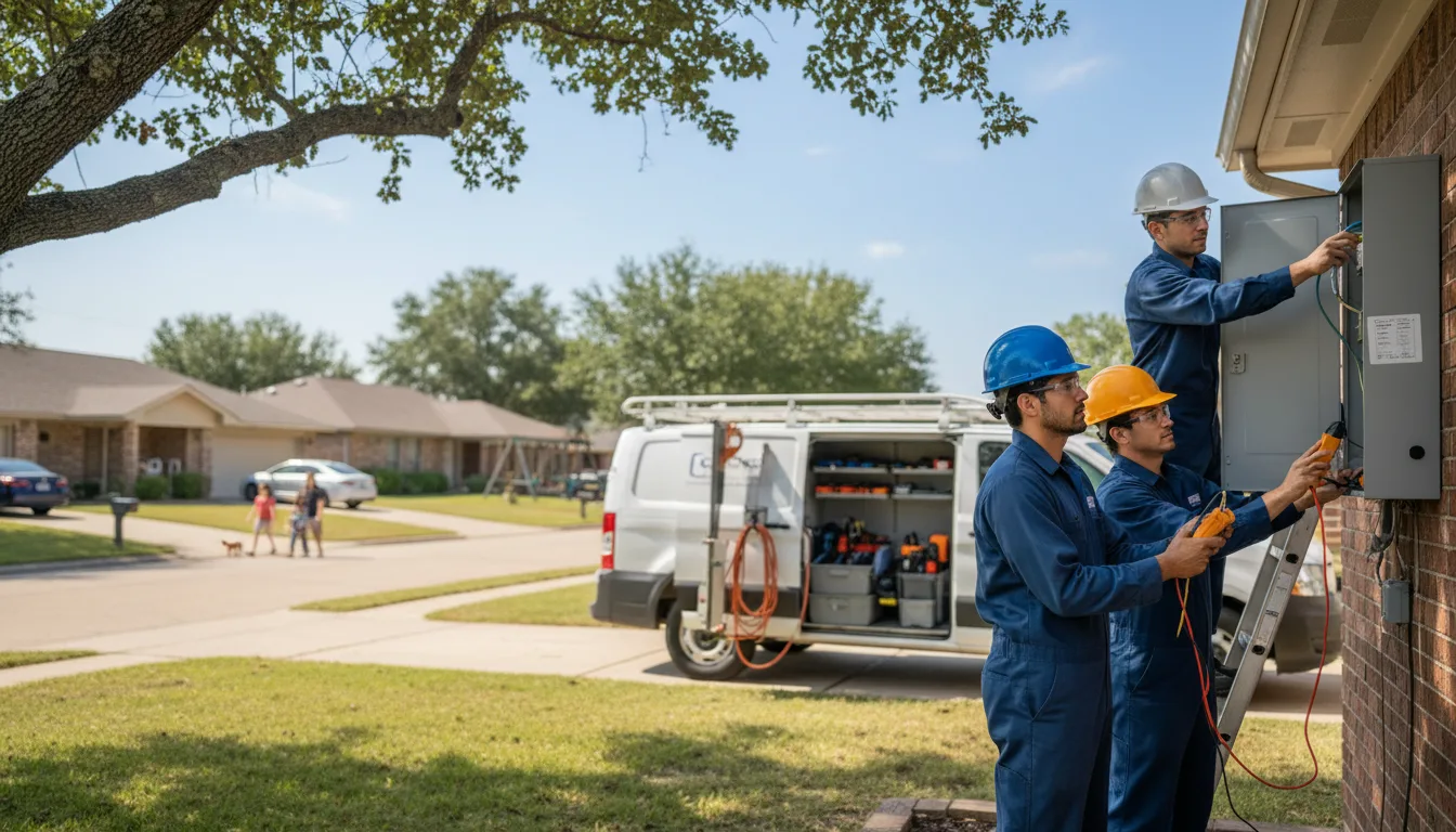 Certified electrician providing emergency electrical services in Duncanville, TX